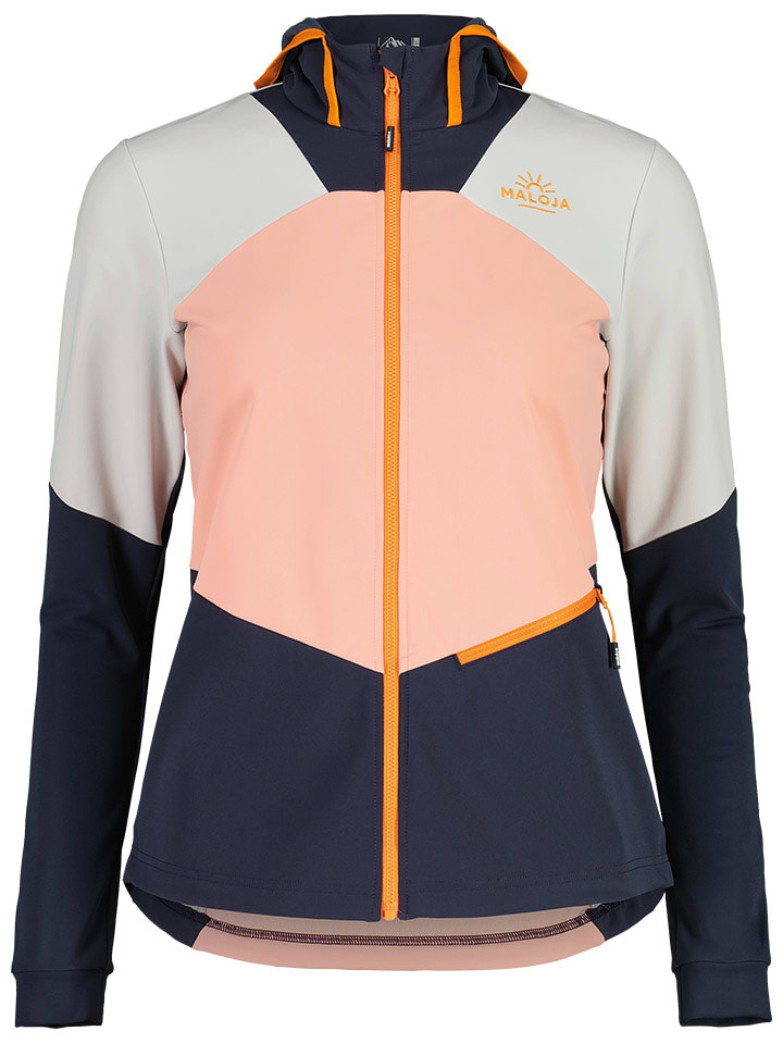 Maloja Kurtka hybrydowa "MarlingM" w kolorze pomarańczowo-szaro-granatowym rozmiar: M