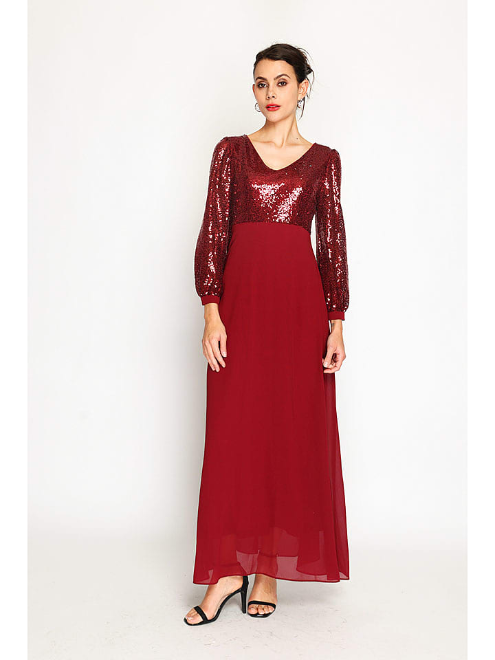 ASSUILI Sukienka w kolorze bordowym rozmiar: 40