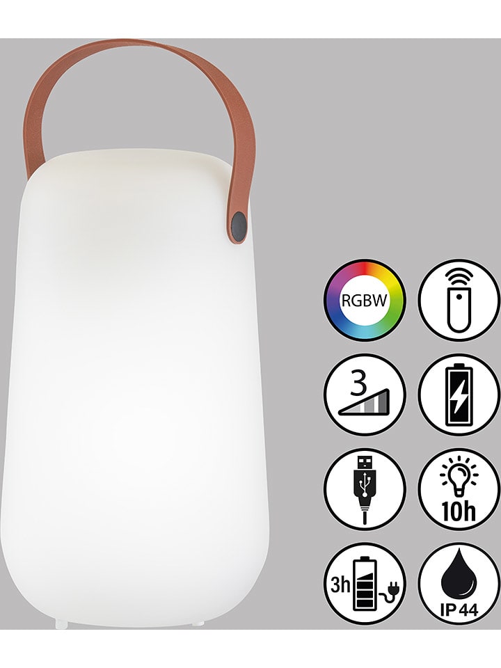 FISCHER & HONSEL Lampa stołowa LED "Collgar" w kolorze białym - wys. 26 x Ø 15 cm rozmiar: onesize