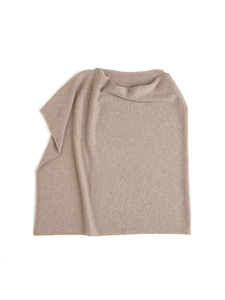 CXL by Christian Lacroix Kaszmirowe ponczo w kolorze beżowym rozmiar: onesize