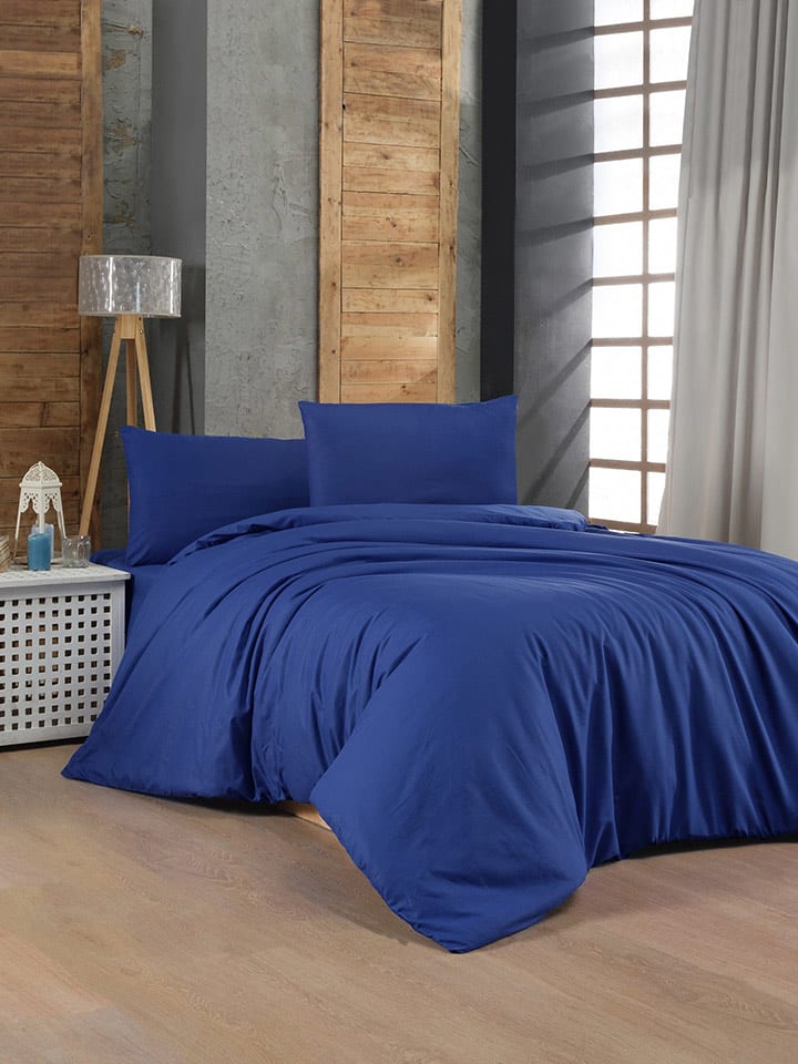Elizabed Komplet pościeli renforcé w kolorze granatowym rozmiar: 155x220 cm