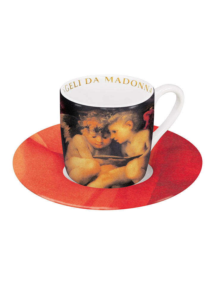 Könitz Filiżanka "Madonna con Bambino" w kolorze czerwono-beżowym - 85 ml rozmiar: onesize