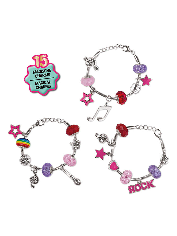 LENA Zestaw kreatywny "Bransoletki Charm Popstar" - 8+ rozmiar: onesize