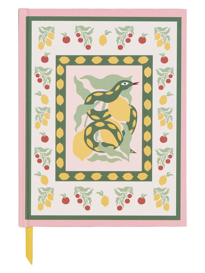 DESIGNWORKS INK ® Notatnik "Snake" w kolorze kremowo-żółtym - 19,7 x 15,2 cm rozmiar: onesize