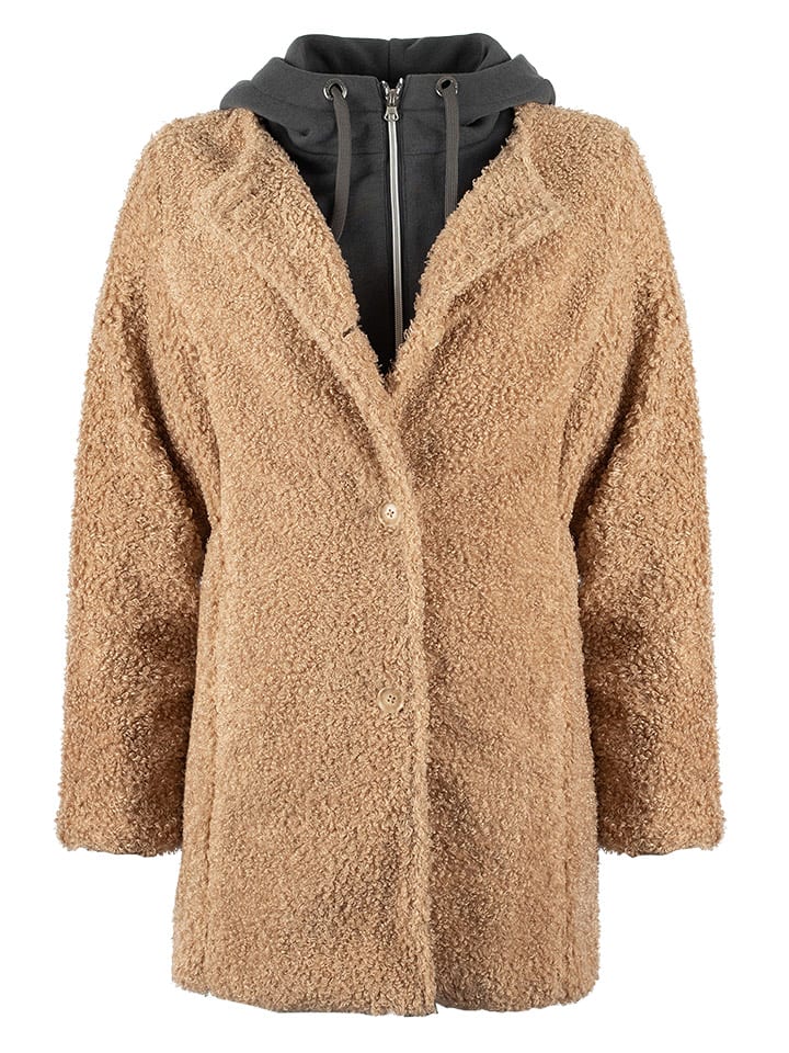 Roadsign Płaszcz pluszowy w kolorze jasnobrązowym rozmiar: L