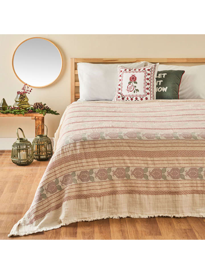 BELLA MAISON Narzuta "Jolly" w kolorze kremowo-czerwonym - 240 x 220 cm rozmiar: onesize