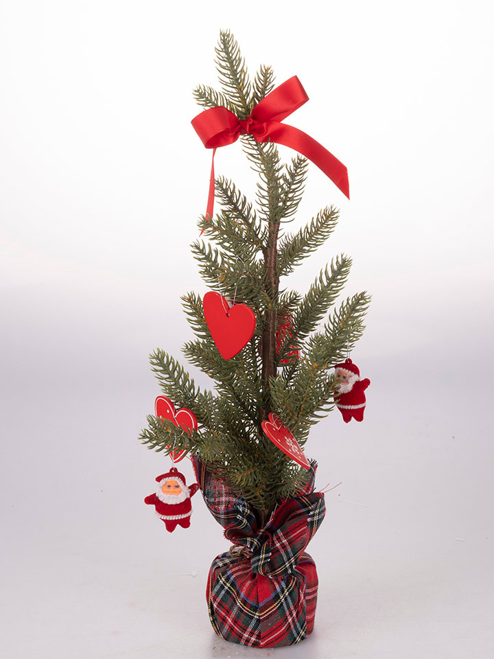 Villa d´Este Dekoracyjna choinka w kolorze zielono-czerwonym - 45 cm rozmiar: onesize