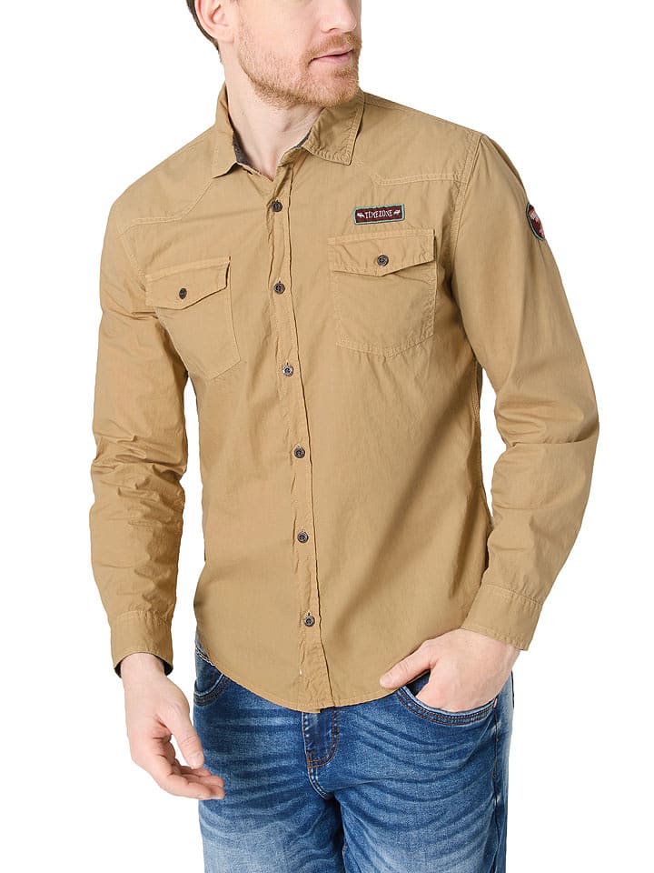 Timezone Koszula - Regular fit - w kolorze beżowym rozmiar: 3XL
