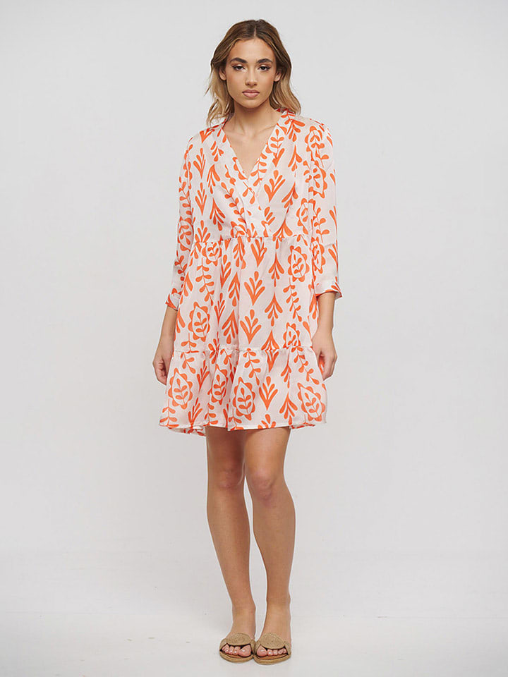 BLE Sukienka w kolorze pomarańczowo-białym rozmiar: onesize