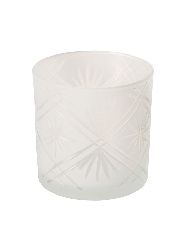 Boltze Świecznik "Carvo" w kolorze białym - wys. 10 cm rozmiar: onesize