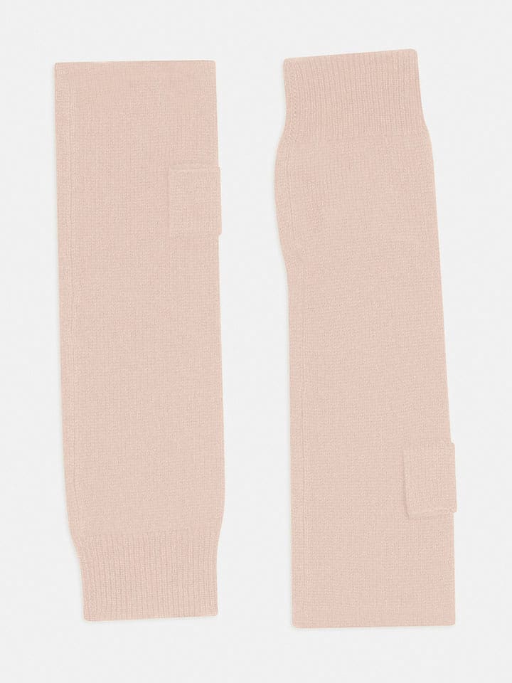 Just Cashmere Kaszmirowe mankiety w kolorze beżowym rozmiar: onesize