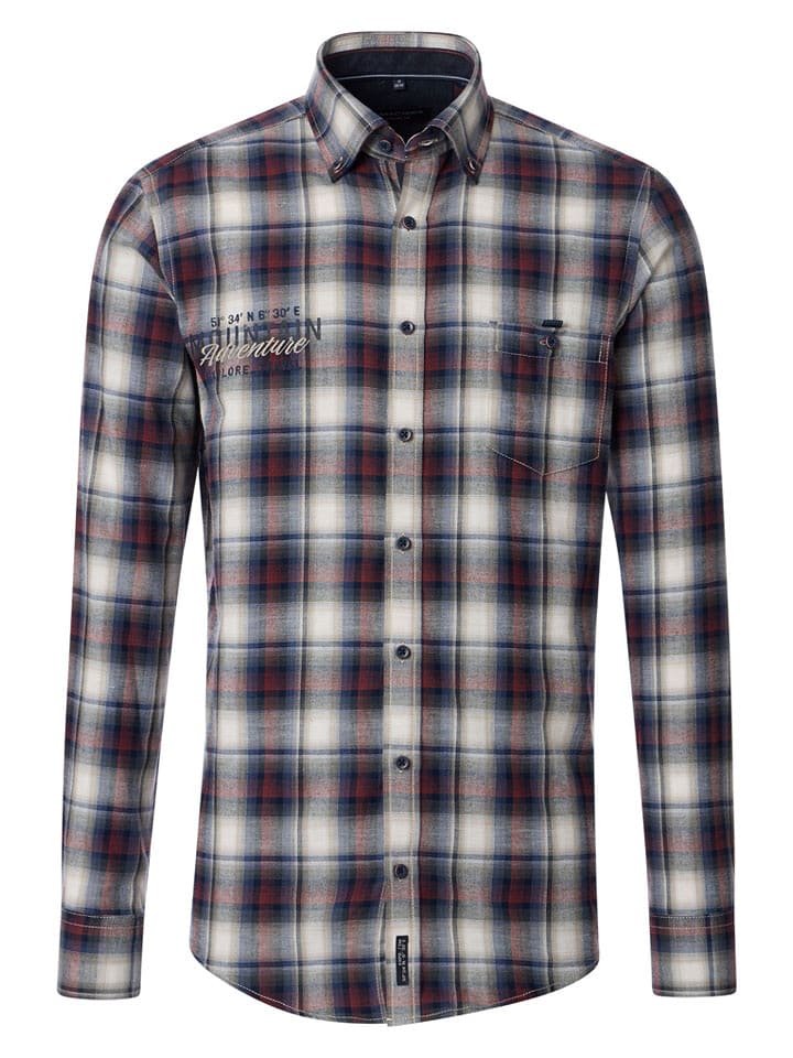 CASAMODA Koszula - Casual fit - w kolorze granatowo-kremowo-czerwonym rozmiar: 6XL