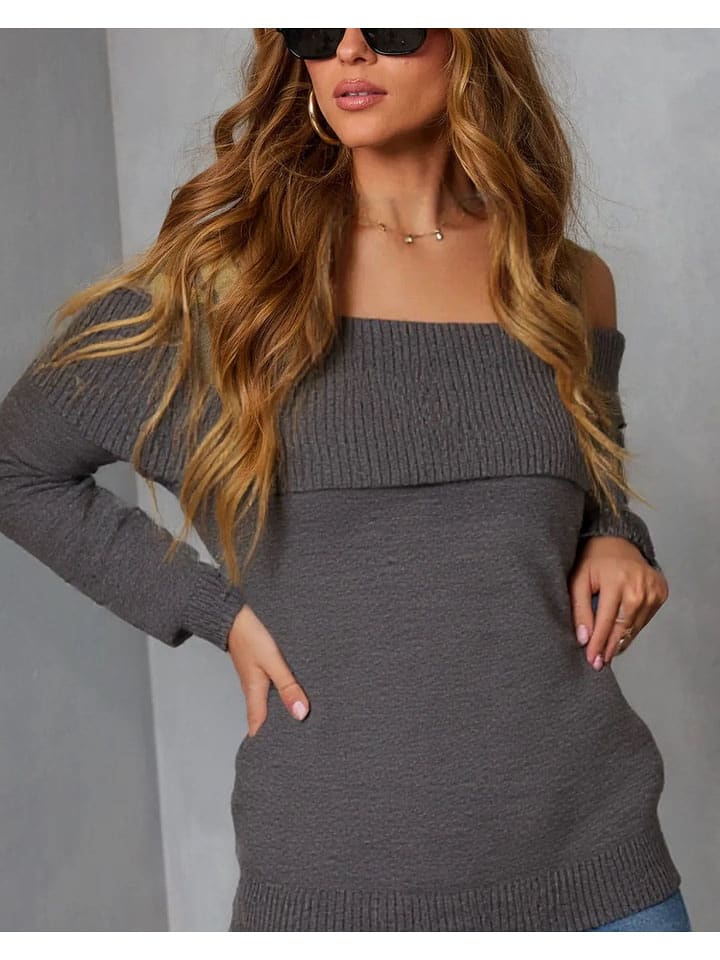 Milan Kiss Sweter w kolorze antracytowym rozmiar: XL