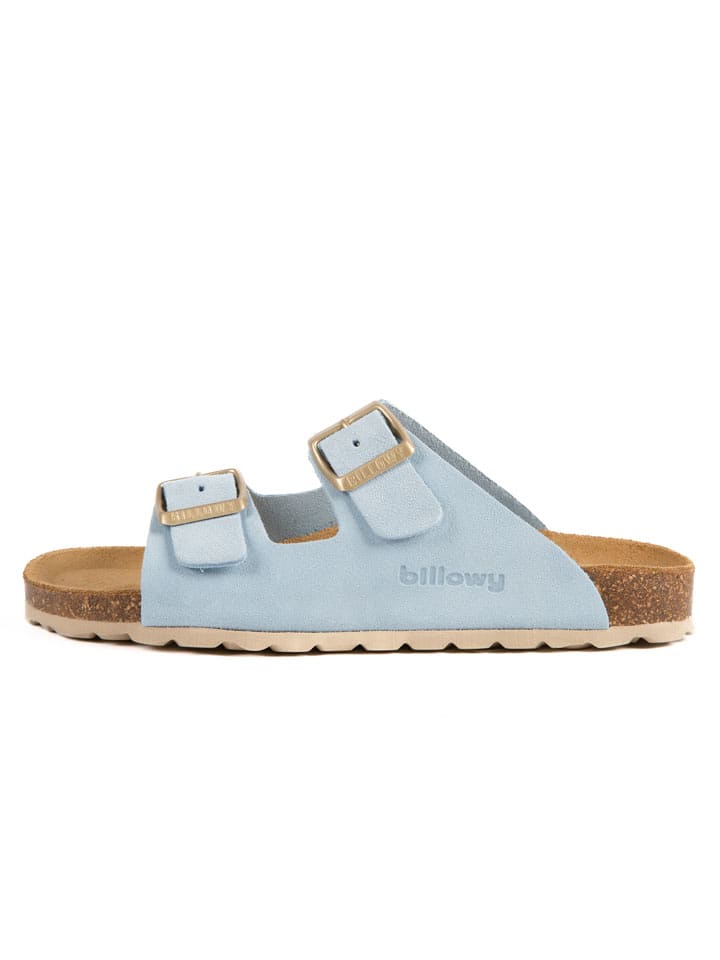 billowy Skórzane klapki w kolorze błękitnym rozmiar: 39