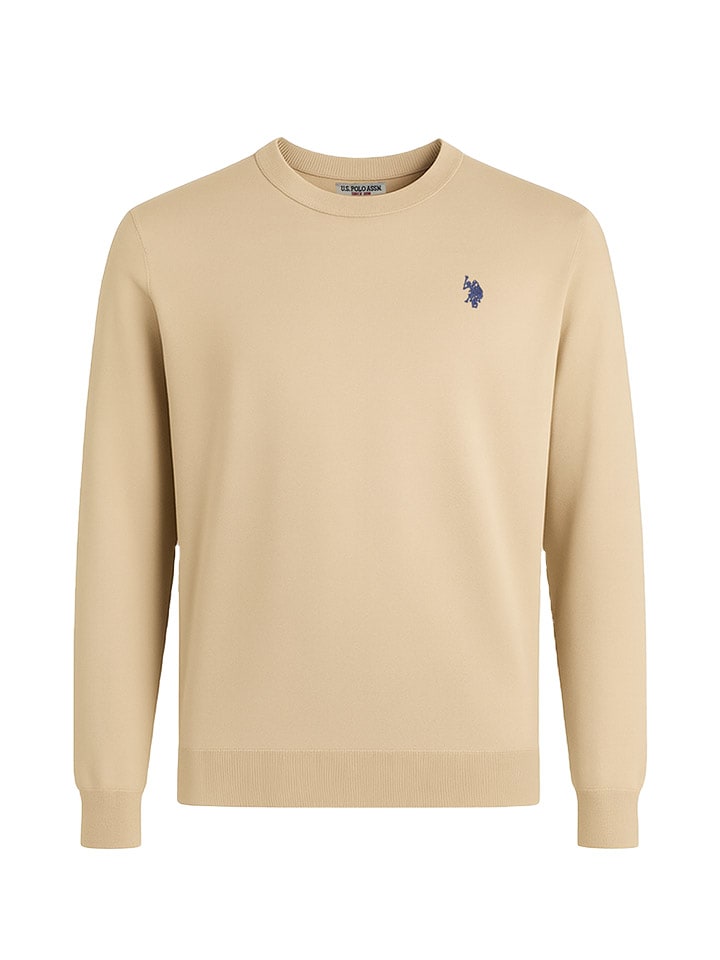U.S. Polo Assn. Sweter w kolorze beżowym rozmiar: L