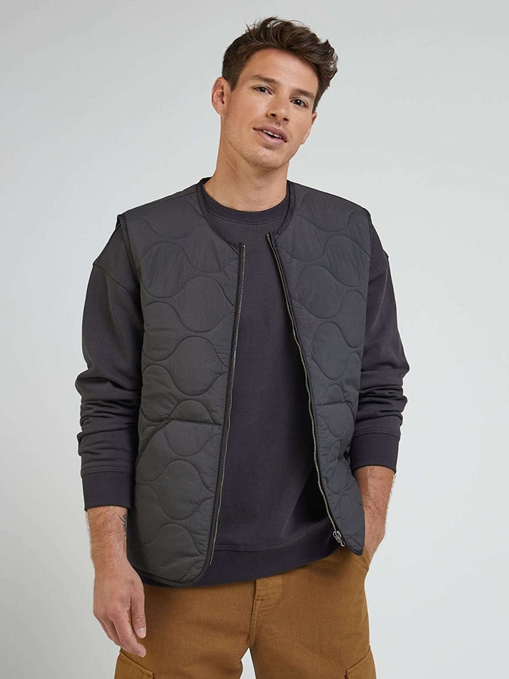 Lee Kurtka pikowana w kolorze antracytowym rozmiar: XL