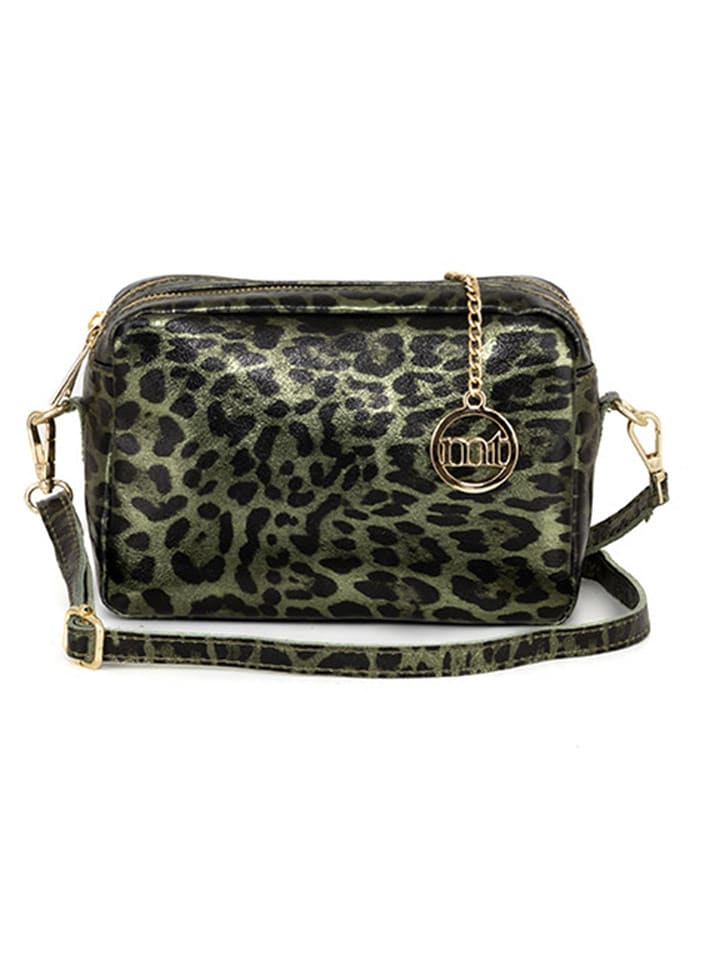 Mia Tomazzi Skórzana torebka "Caltanissetta" w kolorze zielonym - 22 x 15 x 10 cm rozmiar: onesize