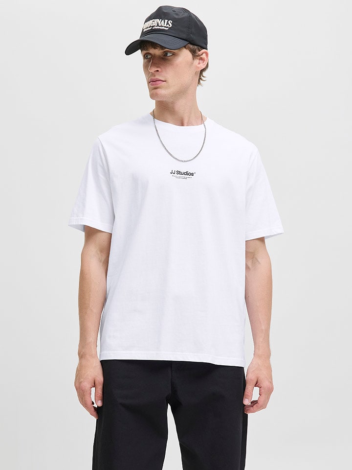 Jack & Jones Koszulka "Jjesoho" w kolorze białym rozmiar: XL