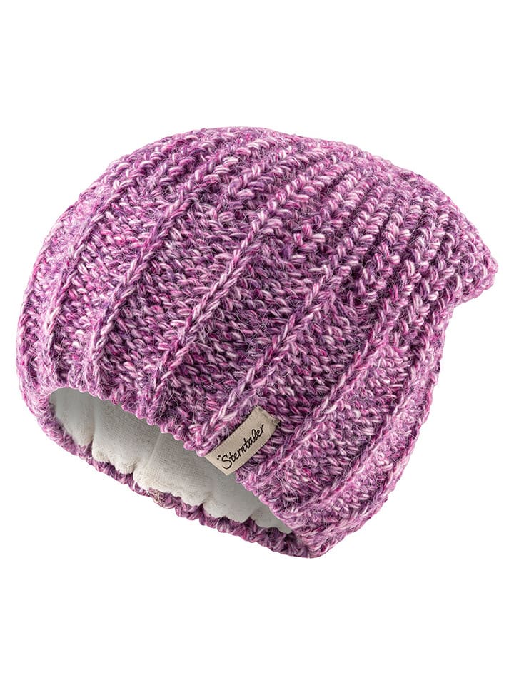 Sterntaler Dzianinowa czapka w kolorze fioletowym rozmiar: 51 cm