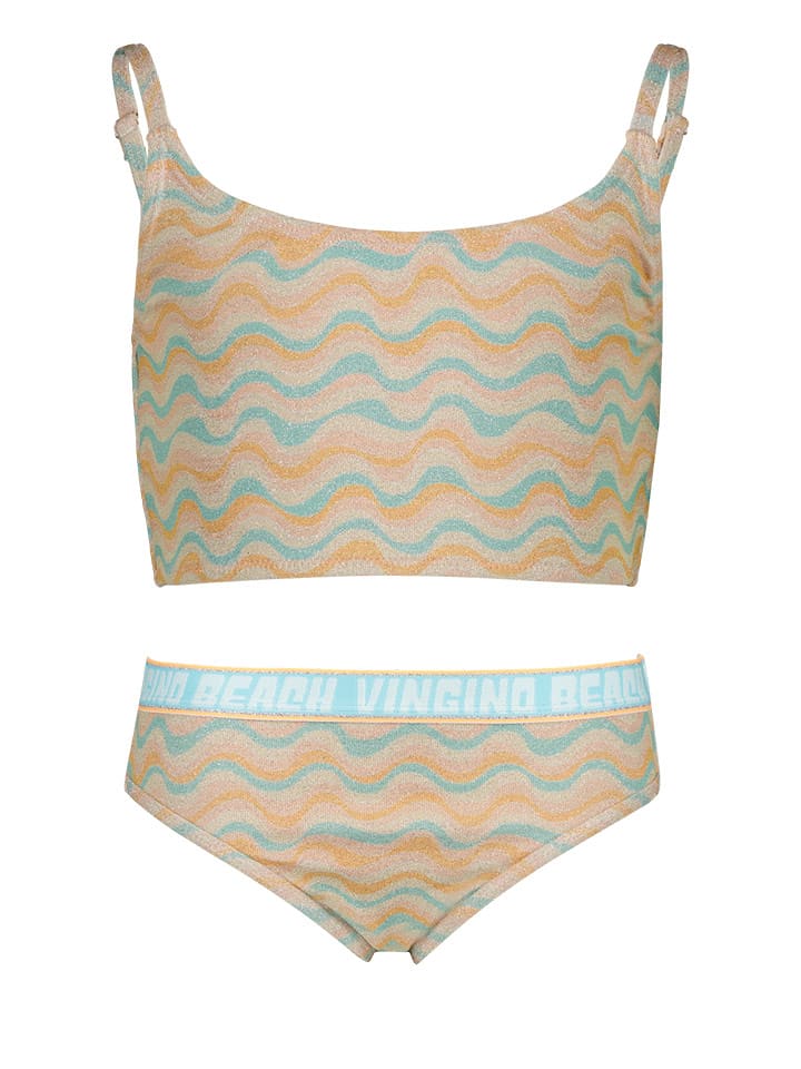 Vingino Bikini "Zemmy" w kolorze pomarańczowo-turkusowym rozmiar: 164