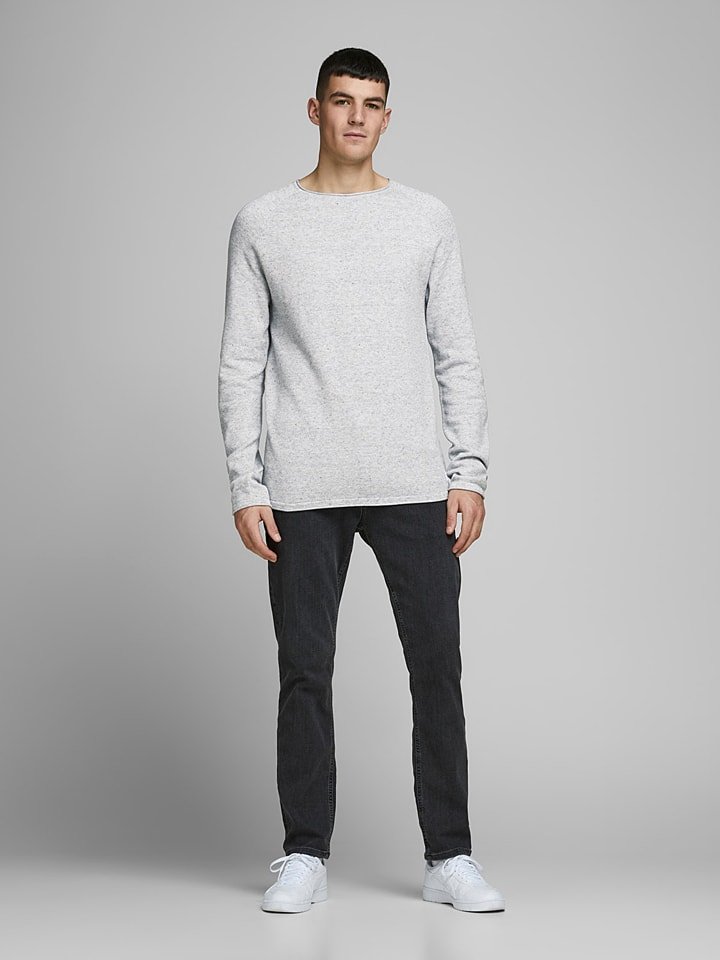 Jack & Jones Sweter "Hill" w kolorze jasnoszarym rozmiar: XXL