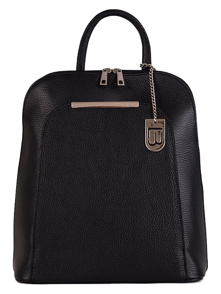 Lucca Baldi Skórzany plecak "Cervia" w kolorze czarnym - 33 x 35 x 12 cm rozmiar: onesize