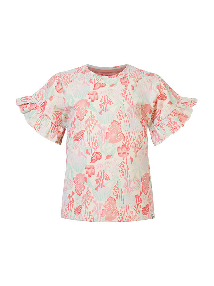 Noppies Koszulka "Estelle" w kolorze jasnoróżowo-zielonym rozmiar: 134