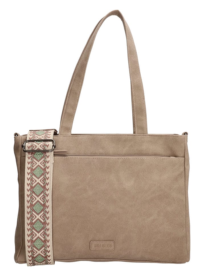 Beagles Torebka "Malaga" w kolorze beżowym - 31 x 24 x 10 cm rozmiar: onesize