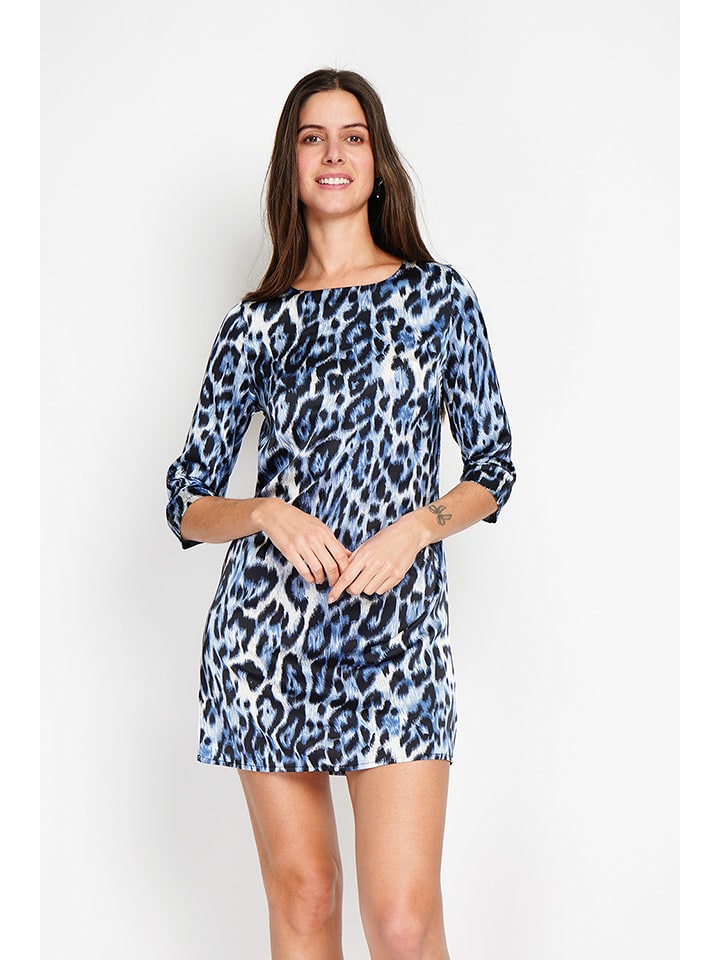 William de Faye Sukienka w kolorze granatowo-białym rozmiar: 42