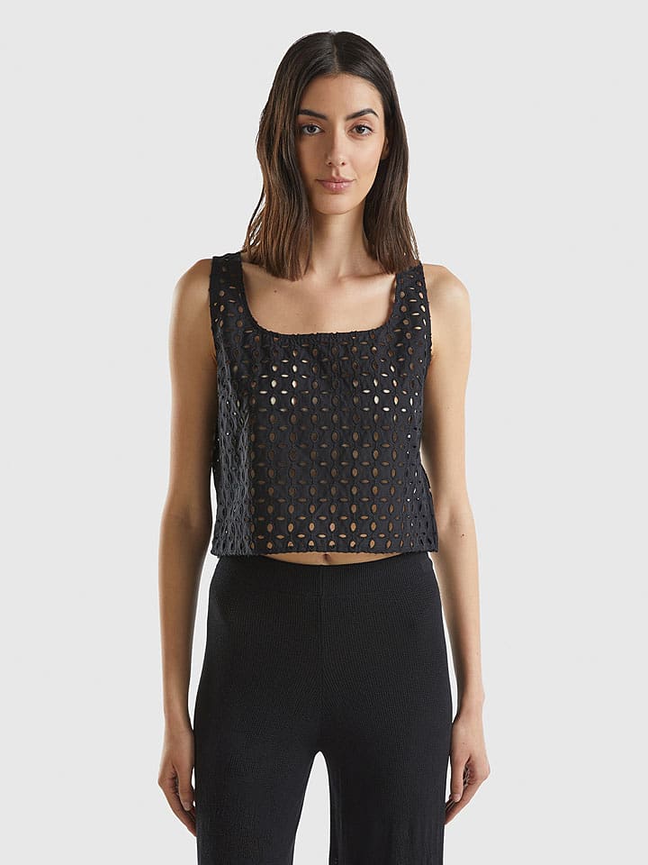 Benetton Bluzka w kolorze czarnym rozmiar: XS