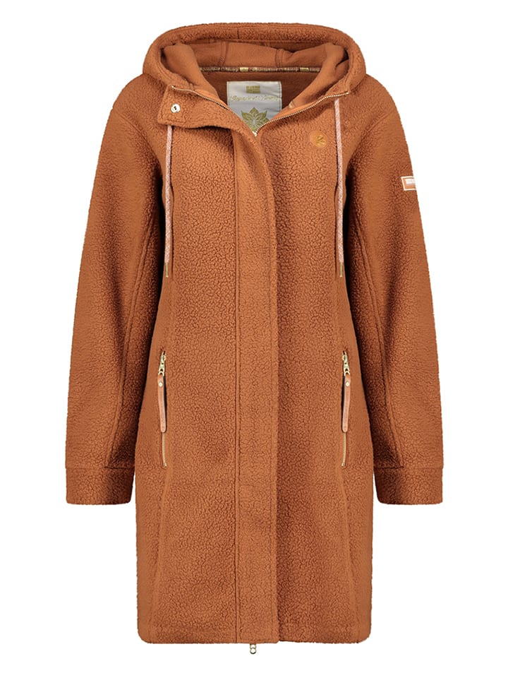 Geographical Norway Płaszcz polarowy "Tartine" w kolorze karmelowym rozmiar: XL
