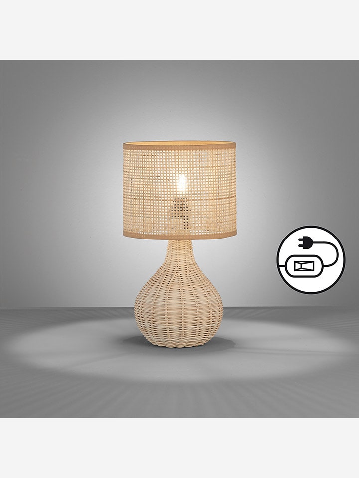 FISCHER & HONSEL Lampa stołowa w kolorze beżowym - wys. 37 x Ø 20 cm rozmiar: onesize