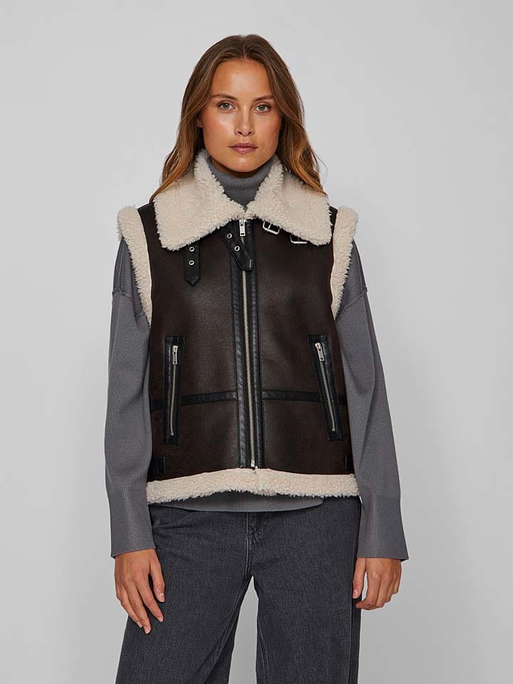 Vila Kamizelka w kolorze ciemnobrązowym rozmiar: 40