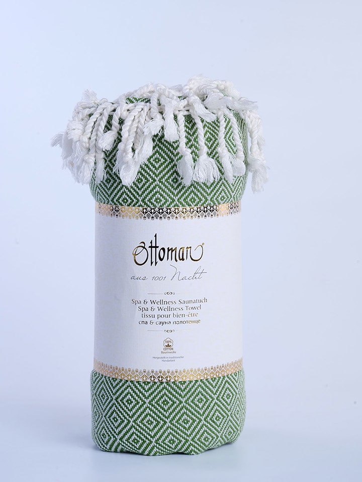 Ottoman Chusta hammam "Raute" w kolorze zielonym - 190 x 105 cm rozmiar: onesize