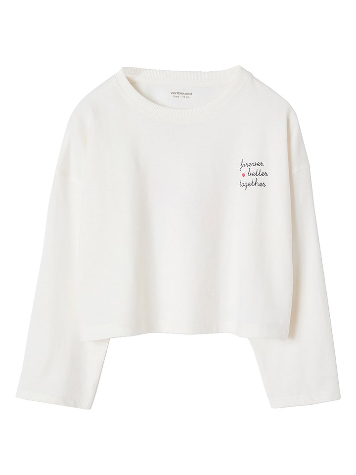 vertbaudet Koszulka w kolorze biało-czerwonym rozmiar: 152