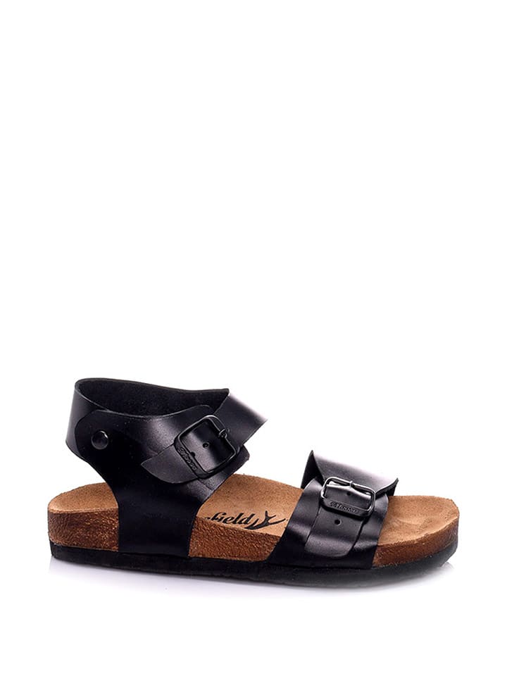 Moosefield Skórzane sandały w kolorze czarnym rozmiar: 41