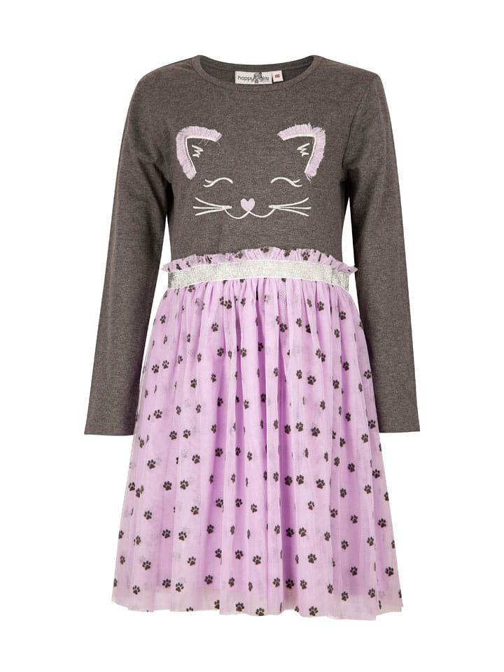 happy girls by Eisend Sukienka w kolorze szaro-fioletowym rozmiar: 122