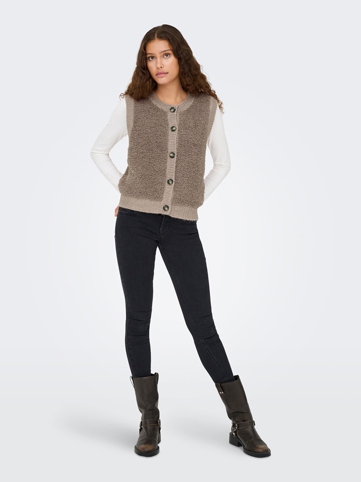 JDY Bezrękawnik w kolorze beżowym rozmiar: M