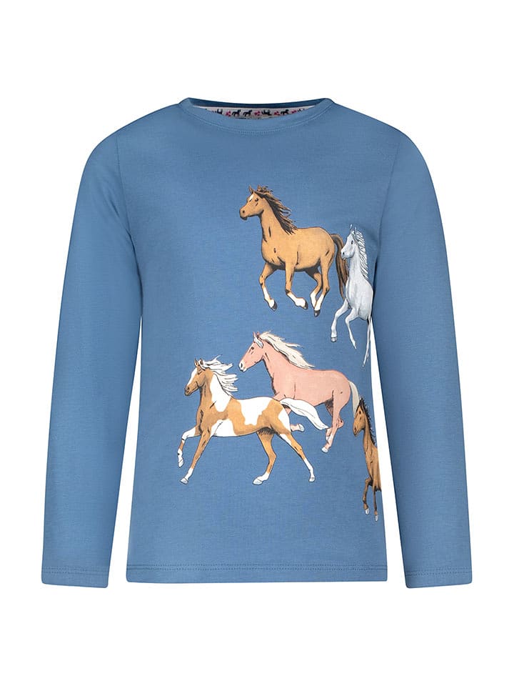 Salt and Pepper Koszulka "Horses" w kolorze niebieskim rozmiar: 116/122