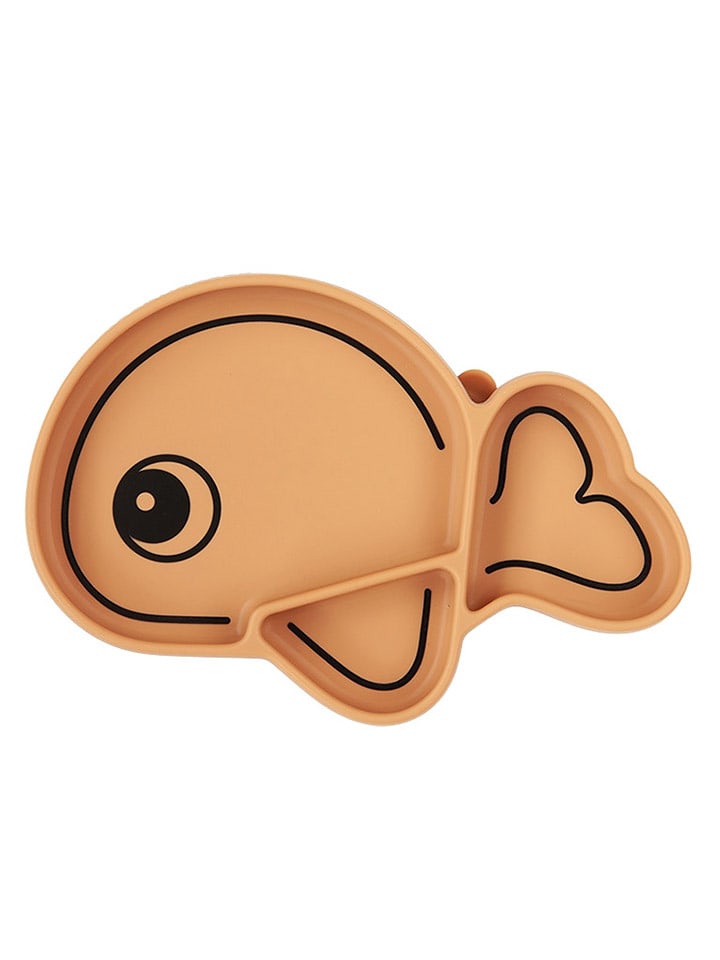 done by deer Talerz "Wally" w kolorze musztardowym do nauki jedzenia - 22,5 x 2,5 x 15,5 cm rozmiar: onesize