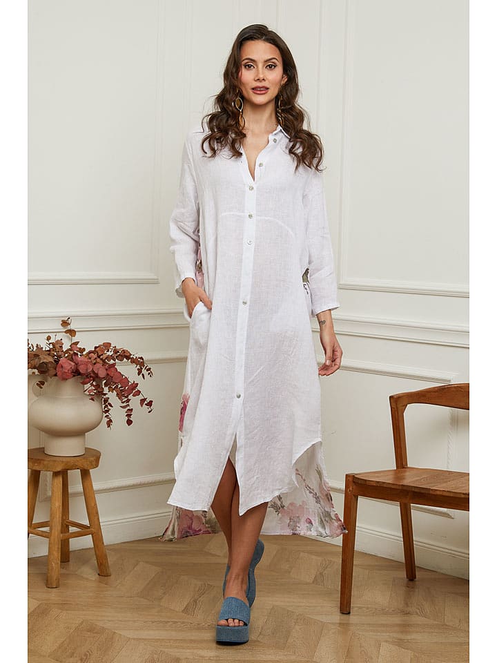 Plume Sukienka "Calora" w kolorze białym rozmiar: L