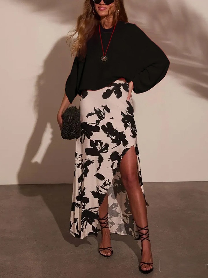 Milan Kiss Spódnica w kolorze czarno-białym rozmiar: S