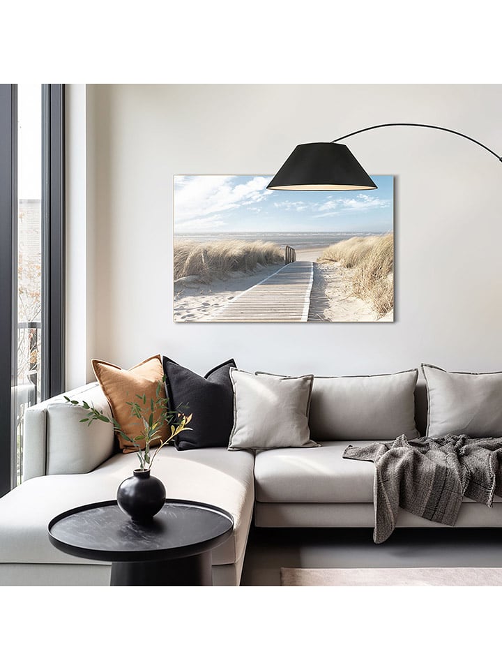 Orangewallz Druk artystyczny "Path to Beach" w ramce rozmiar: 60x90 cm