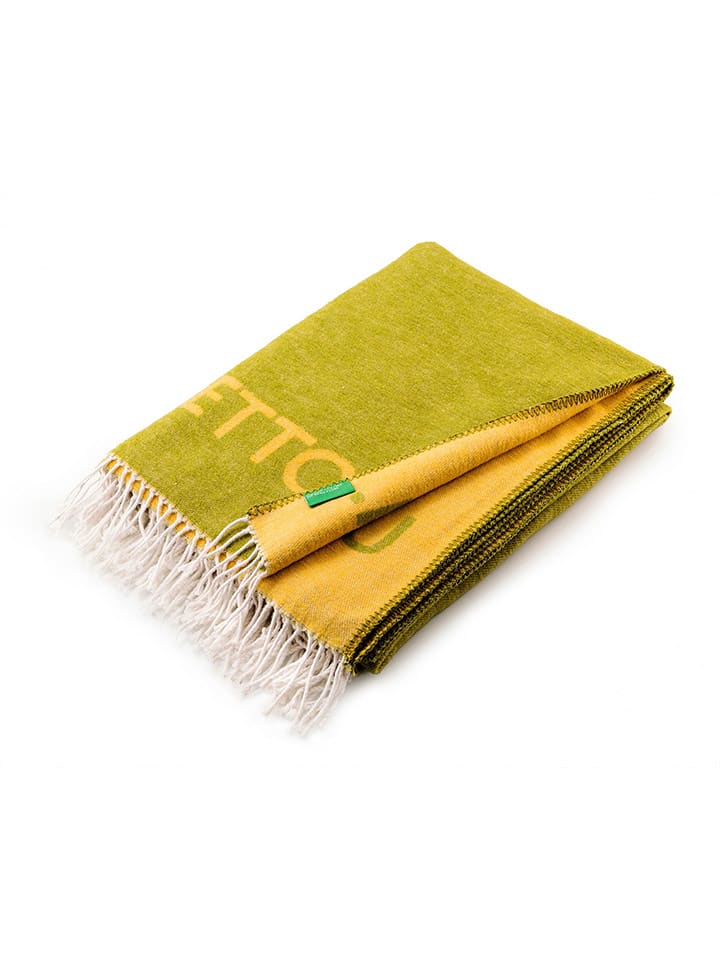 Benetton Koc w kolorze żółtym rozmiar: 140x190 cm