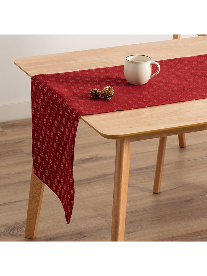 GAMUSI Bieżnik "Merry Christmas" w kolorze czerwonym rozmiar: 45x135 cm