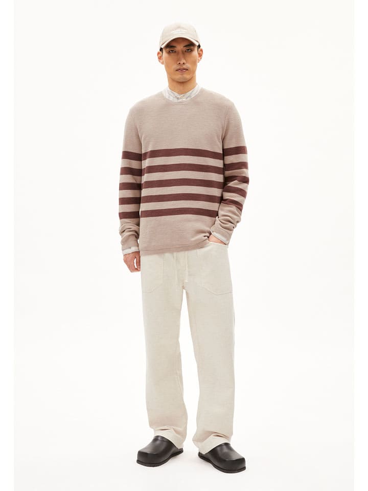 armedangels Sweter "Tolaa" w kolorze brązowo-beżowym rozmiar: M