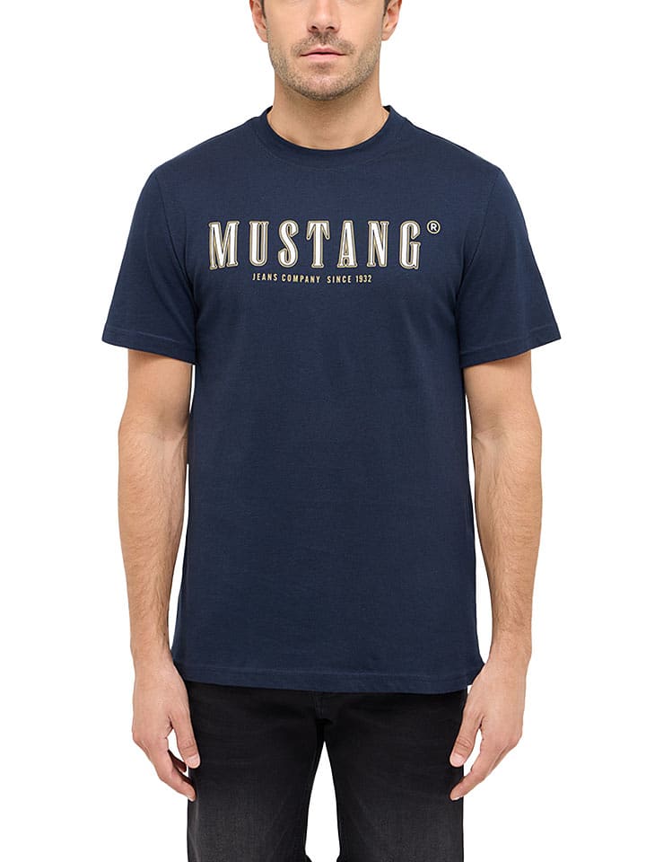 Mustang Koszulka w kolorze granatowym rozmiar: M