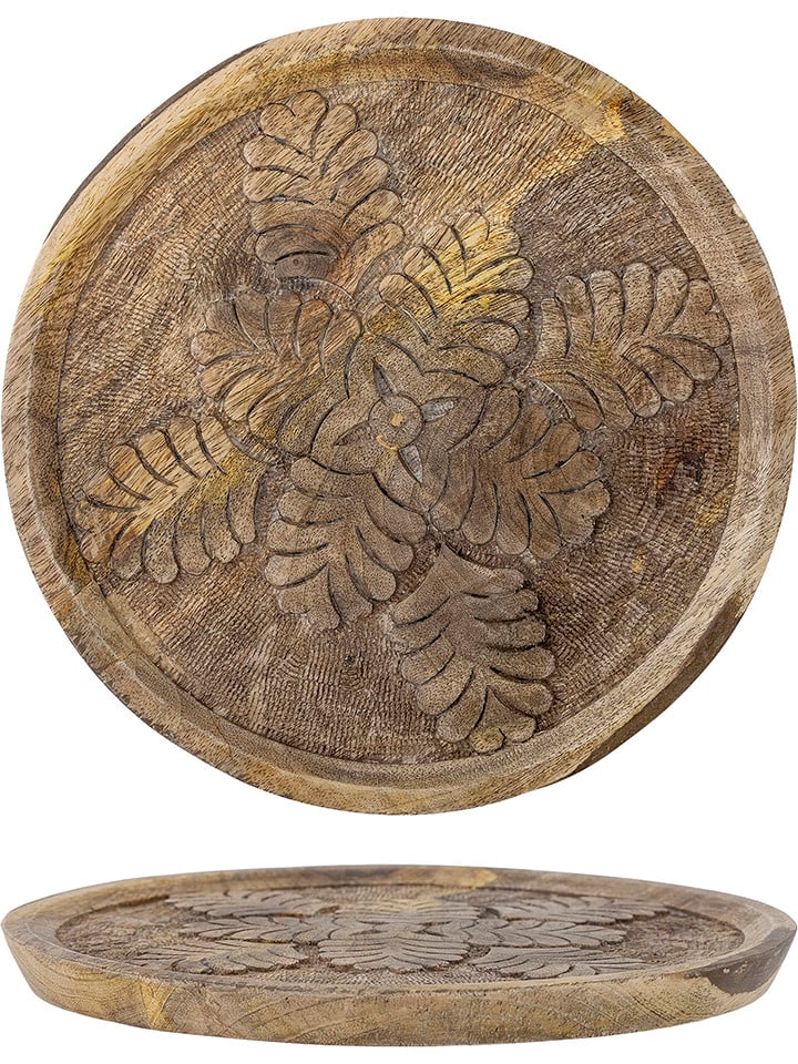 Bloomingville Taca dekoracyjna "Noreen" w kolorze beżowym - Ø 29 cm rozmiar: onesize