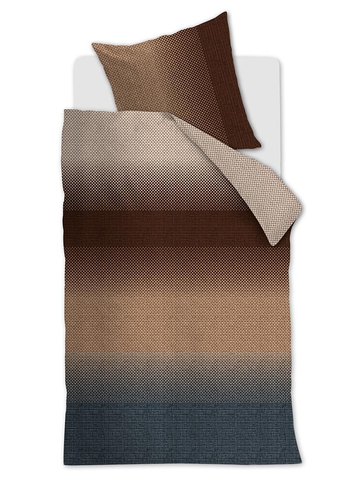 Beddinghouse Komplet pościeli satynowej "Duco" w kolorze czerwono-niebieskim rozmiar: 135x200 cm