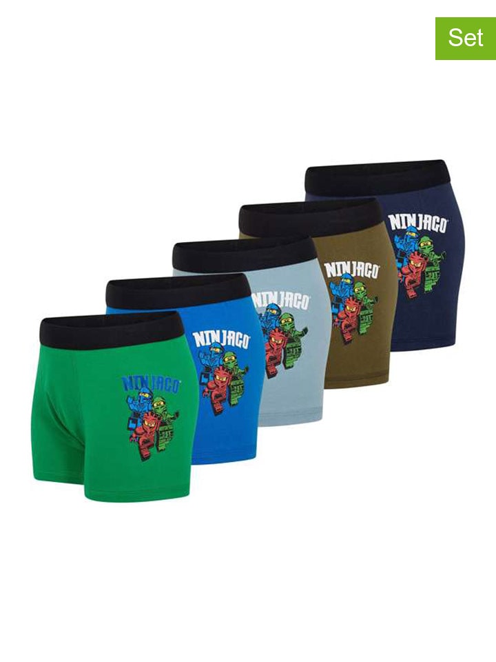 LEGO Bokserki (5 par) w różnych kolorach rozmiar: 134